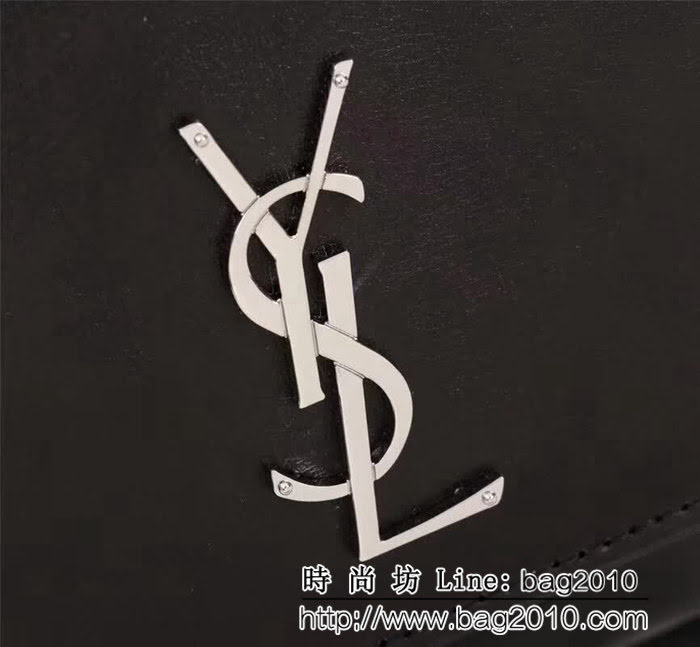 YSL聖羅蘭 專櫃最新 鄭秀文同款 牙籤紋牛皮鏈條單肩斜挎包 442906 YAS1046